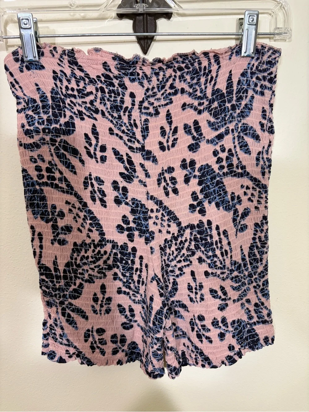 Free People High-Waist Maia Smocked Print Short